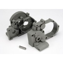 Mitades de caja de cambios grises con eje del engranaje intermedio Traxxas TRX3691A