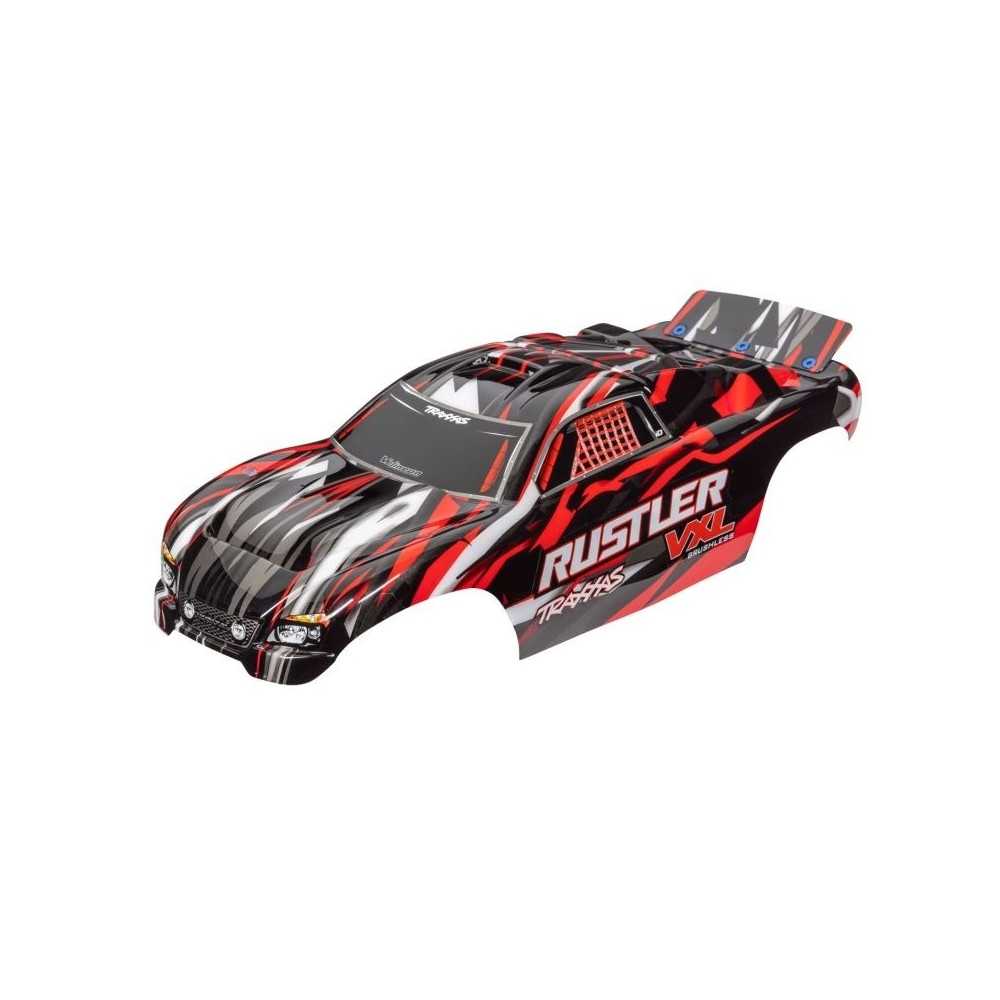 Traxxas Body rustler vxl red (painted decals applied) TRX3726 Traxxas Body rustler vxl red (painted decals applied) TRX3726