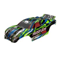 Carrocería Rustler VXL verde pintada Traxxas TRX3726G