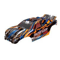 Carrocería Rustler VXL naranja pintada Traxxas TRX3726T