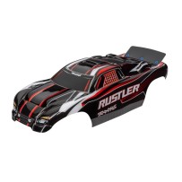 Carrocería Rustler rojo y negro pintada Traxxas TRX3750