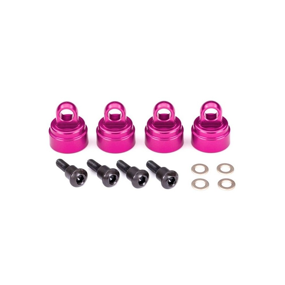 Tapas amortiguador aluminio anodizado rosa Traxxas TRX3767P Tapas amortiguador aluminio anodizado rosa Traxxas TRX3767P
