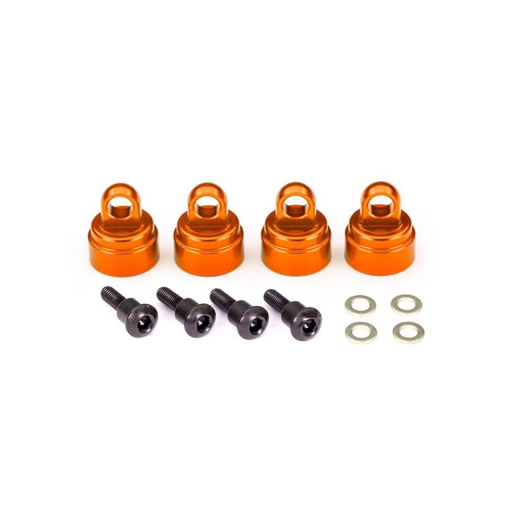 Tapas amortiguador aluminio naranja Traxxas TRX3767T Tapas amortiguador aluminio naranja Traxxas TRX3767T