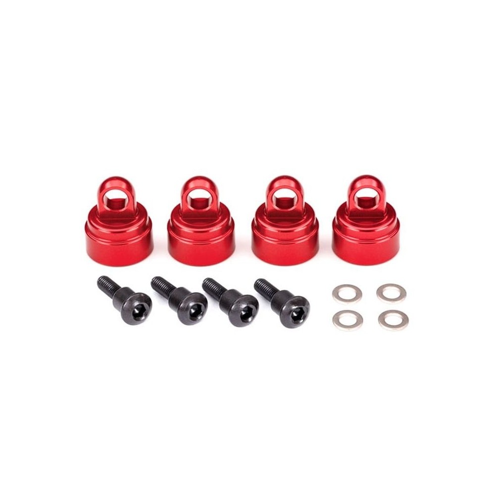 Tapas amortiguador aluminio anodizado rojo Traxxas TRX3767X