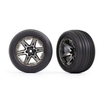 Ruedas 2.8 ribbed cromo negro RXT Traxxas TRX3771R
