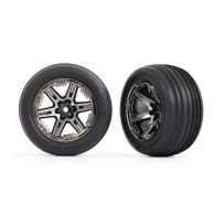 Ruedas 2.8 ribbed cromo negro RXT Traxxas TRX3771R