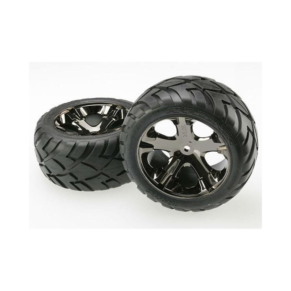 Ruedas montadas All-Star cromo negro traseras Traxxas TRX3773A Ruedas montadas All-Star cromo negro traseras Traxxas TRX3773A