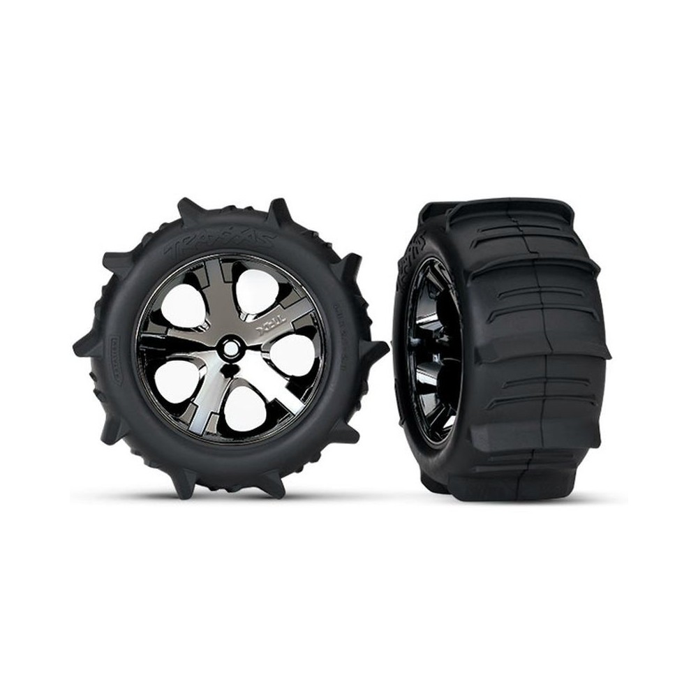 Ruedas montadas pala All-Star cromo negro Traxxas TRX3776 Ruedas montadas pala All-Star cromo negro Traxxas TRX3776