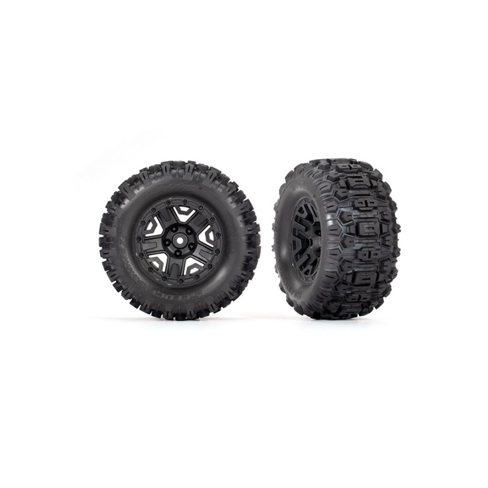 Ruedas Sledgehammer 2.8 negras ensambladas Traxxas TRX3778 Ruedas Sledgehammer 2.8 negras ensambladas Traxxas TRX3778