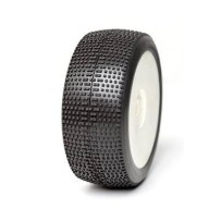 Neumaticos 1:8 AKA P-One Soft Longwear en llantas Evo (2) AKA14021XRW