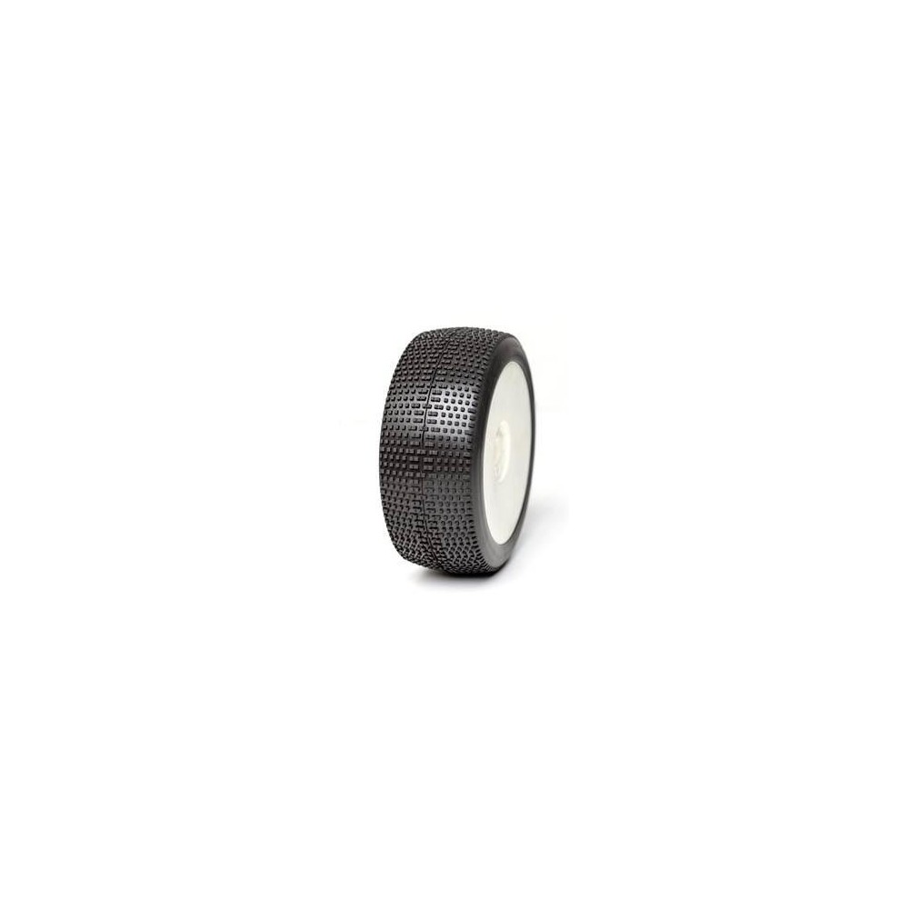 Neumaticos 1:8 AKA P-One Soft Longwear en llantas Evo (2) AKA14021XRW
