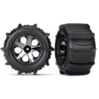 Ruedas 2.8 all-star negras paddle montadas pegadas TRX4175