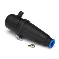 Tubo resonador ensamblado estilo Nitro Rustler, 4-Tec y Sport para motor TRX 2.5 Traxxas TRX4452R