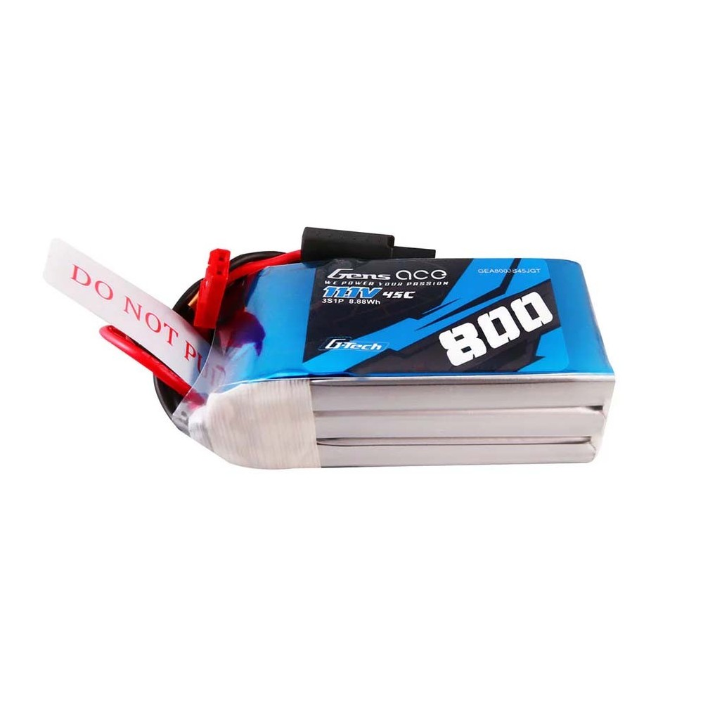 Bateria Lipo Gens Ace 3S 11.1V 800mah 45C JST G-Tech GE1-0800-3JGT Bateria Lipo Gens Ace 3S 11.1V 800mah 45C JST G-Tech GE1-0800-3JGT