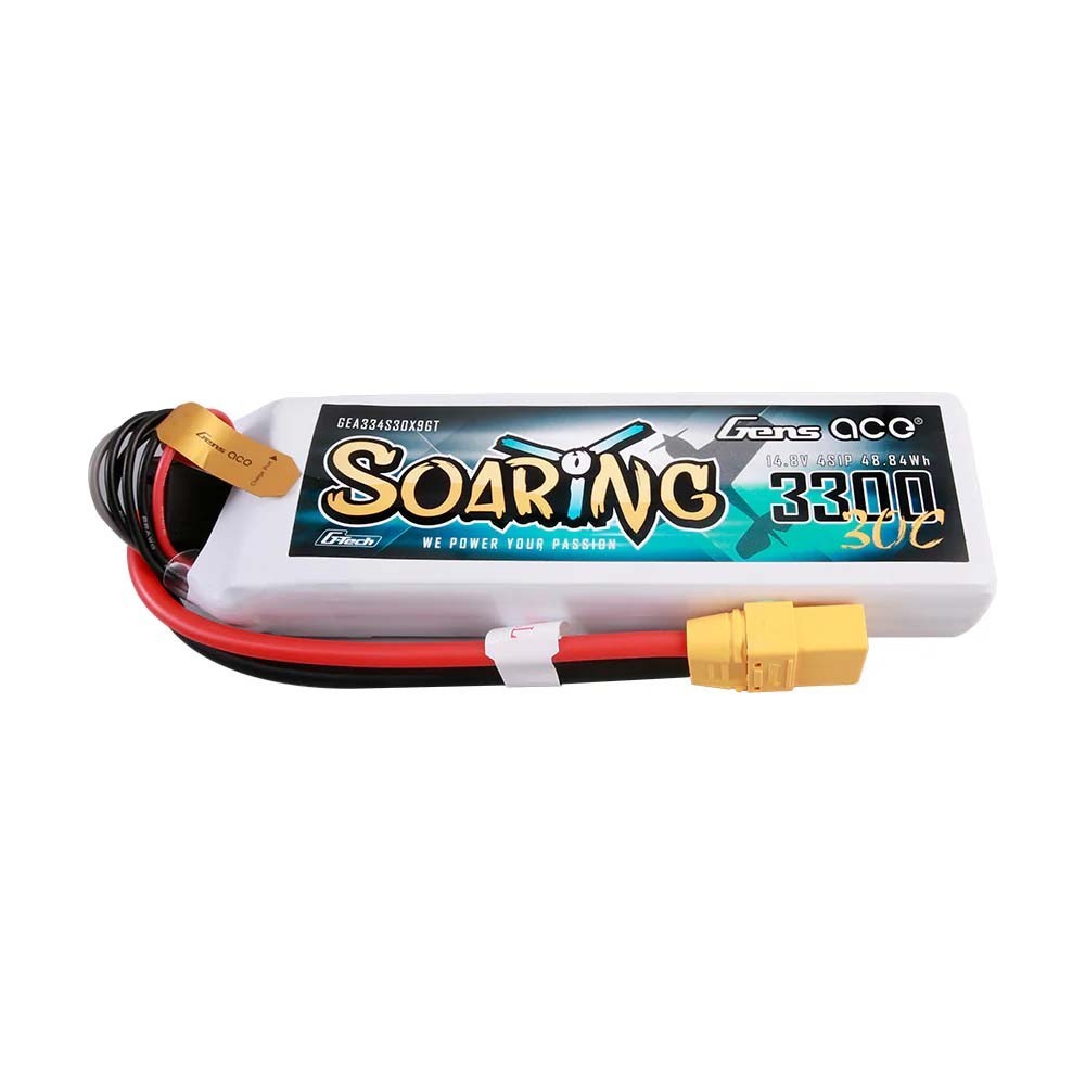 Bateria Lipo Gens Ace Soaring 4S 14.8V 3300mah 30C XT90 GT GE1-3300-4X9GT Bateria Lipo Gens Ace Soaring 4S 14.8V 3300mah 30C XT90 GT GE1-3300-4X9GT