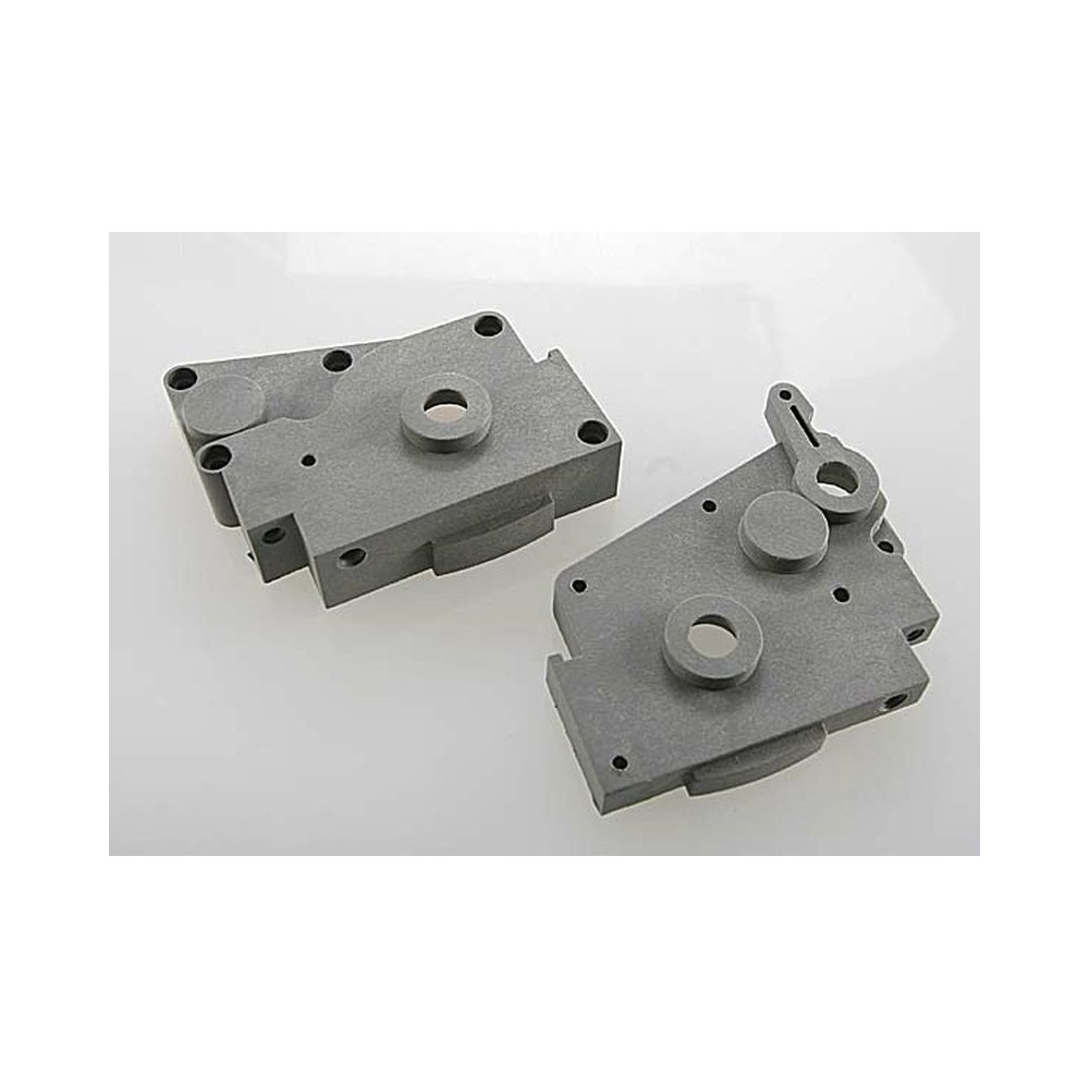 Mitades de caja de cambios grises izquierda y derecha Traxxas TRX4491A Mitades de caja de cambios grises izquierda y derecha Traxxas TRX4491A