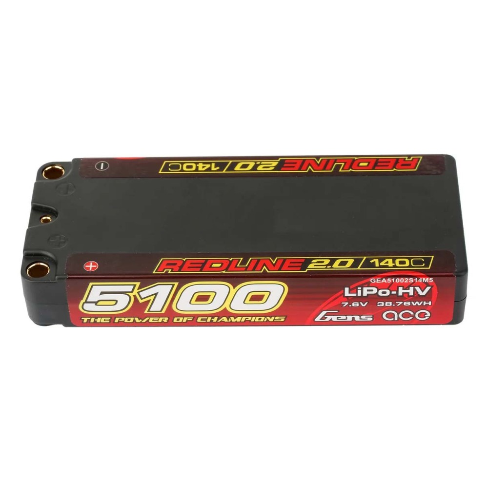 Bateria Lipo Gens Ace Redline 2.0 Mid Size 2S HV 7.6V 140C 5100mah GEA51002S14M5 Bateria Lipo Gens Ace Redline 2.0 Mid Size 2S HV 7.6V 140C 5100mah GEA51002S14M5