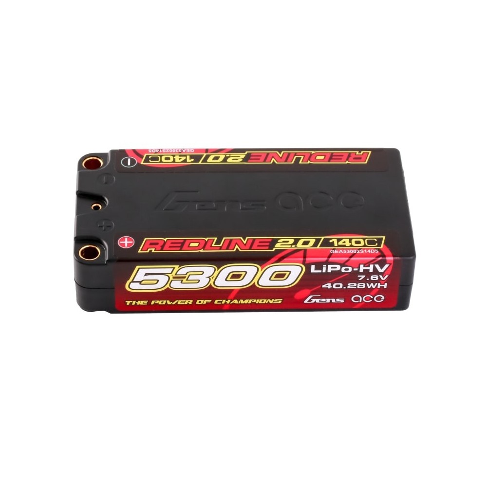 Bateria Lipo Gens Ace Redline 2.0 Shorty 2S HV 7.6V 140C 5300mah GEA53002S14D5 Bateria Lipo Gens Ace Redline 2.0 Shorty 2S HV 7.6V 140C 5300mah GEA53002S14D5