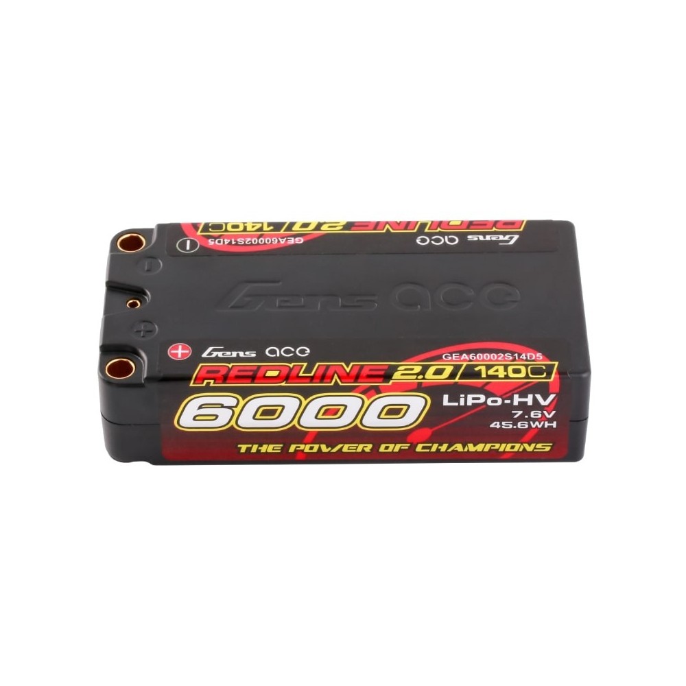 Bateria Lipo Gens Ace Redline 2.0 Shorty 2S HV 7.6V 140C 6000mah GEA60002S14D5 Bateria Lipo Gens Ace Redline 2.0 Shorty 2S HV 7.6V 140C 6000mah GEA60002S14D5