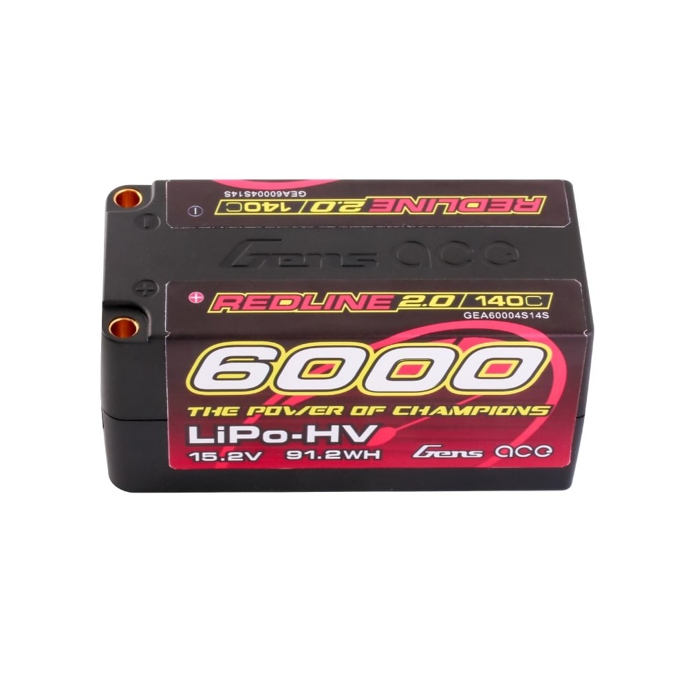 Bateria Lipo Gens Ace Redline 2.0 Shorty 4S HV 15.2V 140C 6000mah GEA60004S14S Bateria Lipo Gens Ace Redline 2.0 Shorty 4S HV 15.2V 140C 6000mah GEA60004S14S