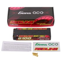 Bateria Lipo Gens Ace Redline 2.0 Low Profile 2S HV 7.6V 140C 6100mah GEA61002S14D5