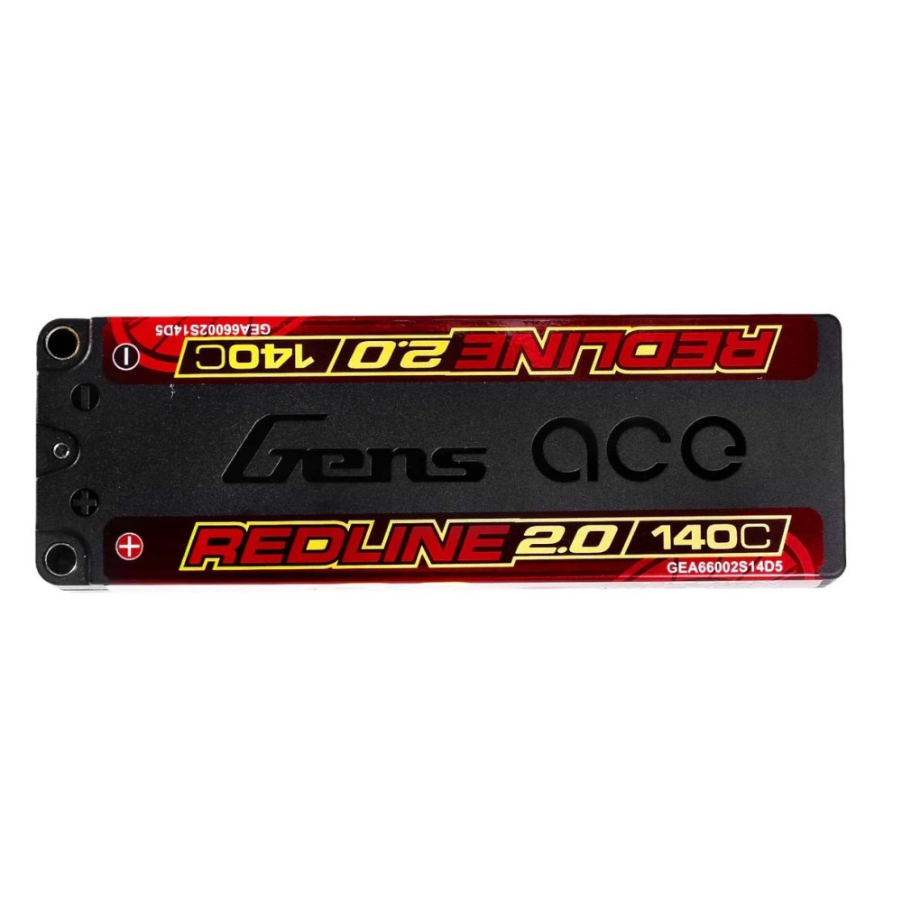 Bateria Lipo Gens Ace Redline 2.0 2S HV 7.6V 140C 6600mah GEA66002S14D5