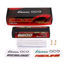 Bateria Lipo Gens Ace Redline 2.0 2S HV 7.6V 140C 6600mah GEA66002S14D5