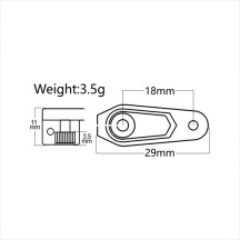 Power HD Aluminum Servo Horn 18mm height 11mm 25th HD-AP1811