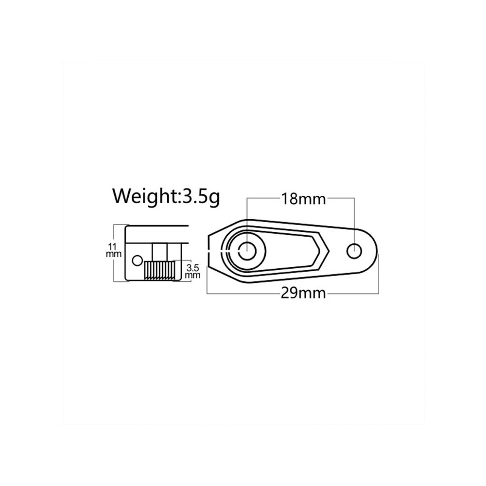 Power HD Aluminum Servo Horn 18mm height 11mm 25th HD-AP1811 Power HD Aluminum Servo Horn 18mm height 11mm 25th HD-AP1811