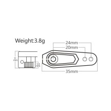 Power HD Aluminum Servo Horn 20-24mm 25th HD-AP2024