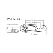 Power HD Aluminum Servo Horn 20-24mm 25th HD-AP2024