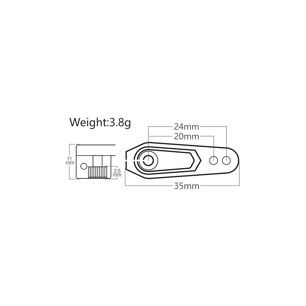 Power HD Aluminum Servo Horn 20-24mm 25th HD-AP2024 Power HD Aluminum Servo Horn 20-24mm 25th HD-AP2024