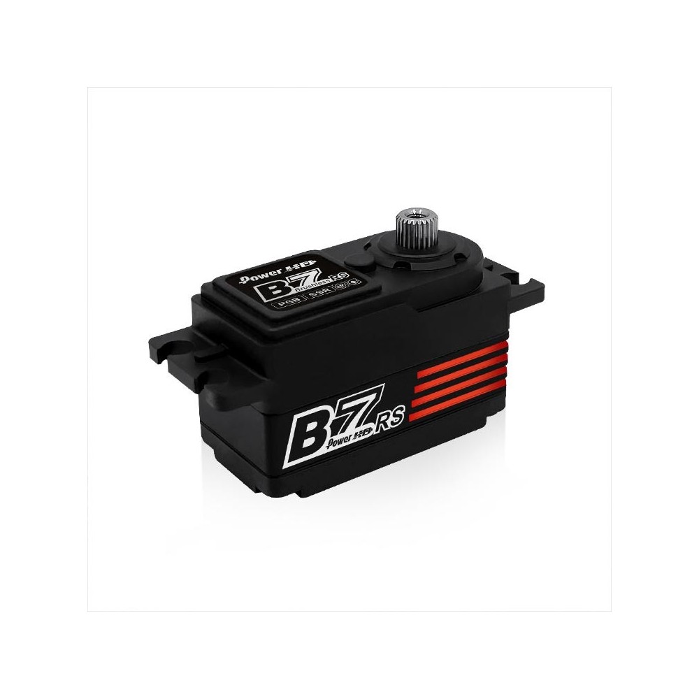 Servo Power HD B7RS Red Brushless Low Profile MG SSR Prog (13kg/0.055s) HD-B7RS-R Servo Power HD B7RS Red Brushless Low Profile MG SSR Prog (13kg/0.055s) HD-B7RS-R