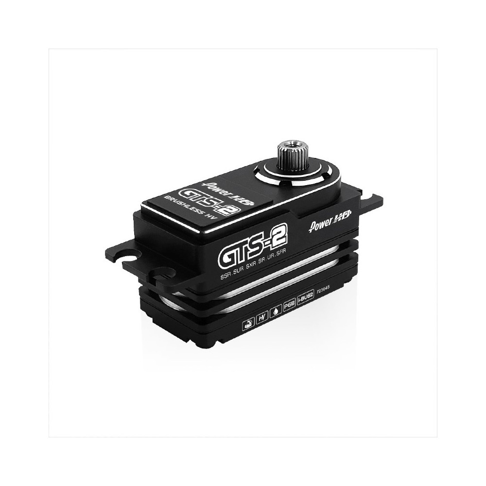 Servo Power HD GTS 2 Low Profile HV MG Brushless Alu Case Rev wire 60mm HD-GTS-2 Servo Power HD GTS 2 Low Profile HV MG Brushless Alu Case Rev wire 60mm HD-GTS-2