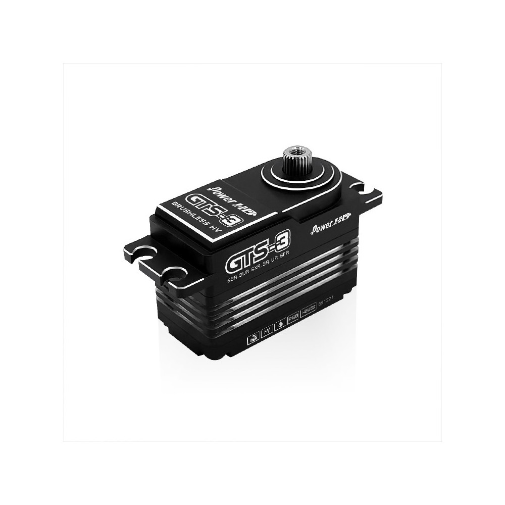 Servo Power HD GTS 3 Low Profile HV MG Brushless alu case (30kg/0.055s) HD-GTS-3 Servo Power HD GTS 3 Low Profile HV MG Brushless alu case (30kg/0.055s) HD-GTS-3