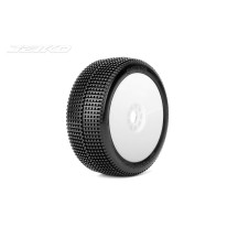 Ruedas Jetko Sting 1:8 Buggy Soft Montadas con Llanta Revo Blanca (2) JK1001SRW