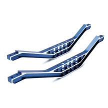 Refuerzos chasis inferiores aluminio azul par Traxxas
