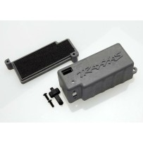 Caja de batería gris con espuma adhesiva de chasis y toma de carga Traxxas TRX4925X