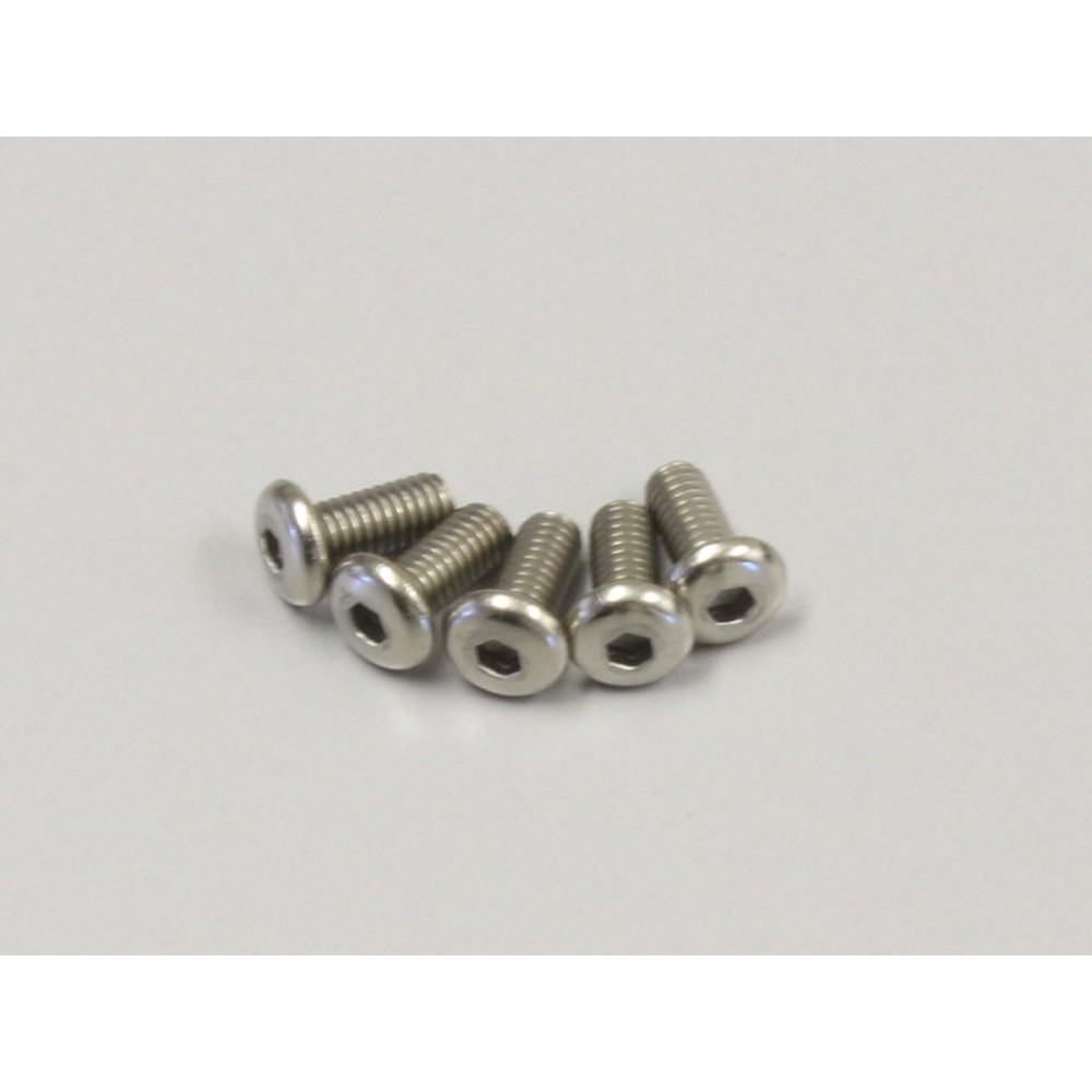 Tornillos titanio cabeza redonda hexagonal M2.6x6 mm Kyosho Tornillos titanio cabeza redonda hexagonal M2.6x6 mm Kyosho