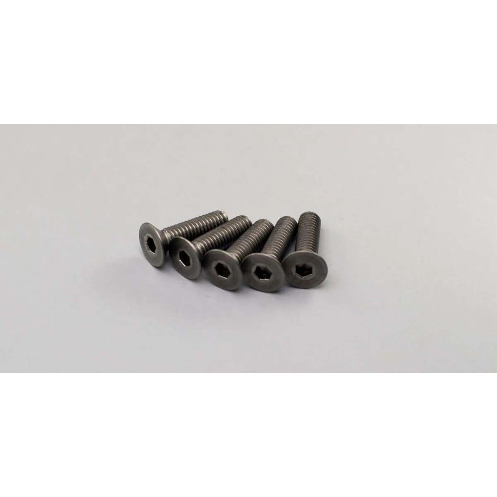 Tornillos M4x15mm cabeza fresada hexagonal titanio Kyosho K.1-S34015HT