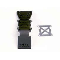Protector deslizante delantero de plástico negro con placa de acero inoxidable Traxxas TRX4937