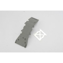 Placa deslizante delantera plástico gris con placa de acero inoxidable Traxxas TRX4937A