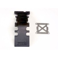 Protector deslizante trasero de plástico negro con placa de acero inoxidable Traxxas TRX4938