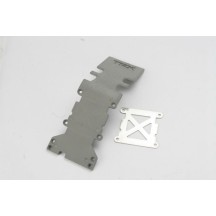 Traxxas Skidplate rear plastic (grey) stainless steel plate TRX4938A