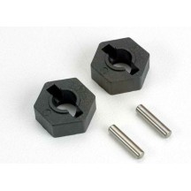 Traxxas Wheel hubs hex (2) axle pins (2.5x12mm) (2) TRX4954