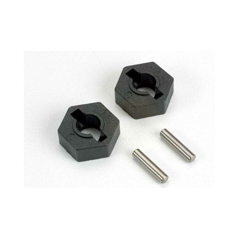 Traxxas Wheel hubs hex (2) axle pins (2.5x12mm) (2) TRX4954
