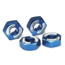 Traxxas Wheel hubs hex 6061-t6 aluminum (blue) (4) axle pins (2.5 ) TRX4954X