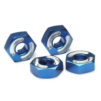 Cubos de rueda hexagonales de aluminio 6061-T6 anodizado azul con pasadores de fijación Traxxas TRX4954X