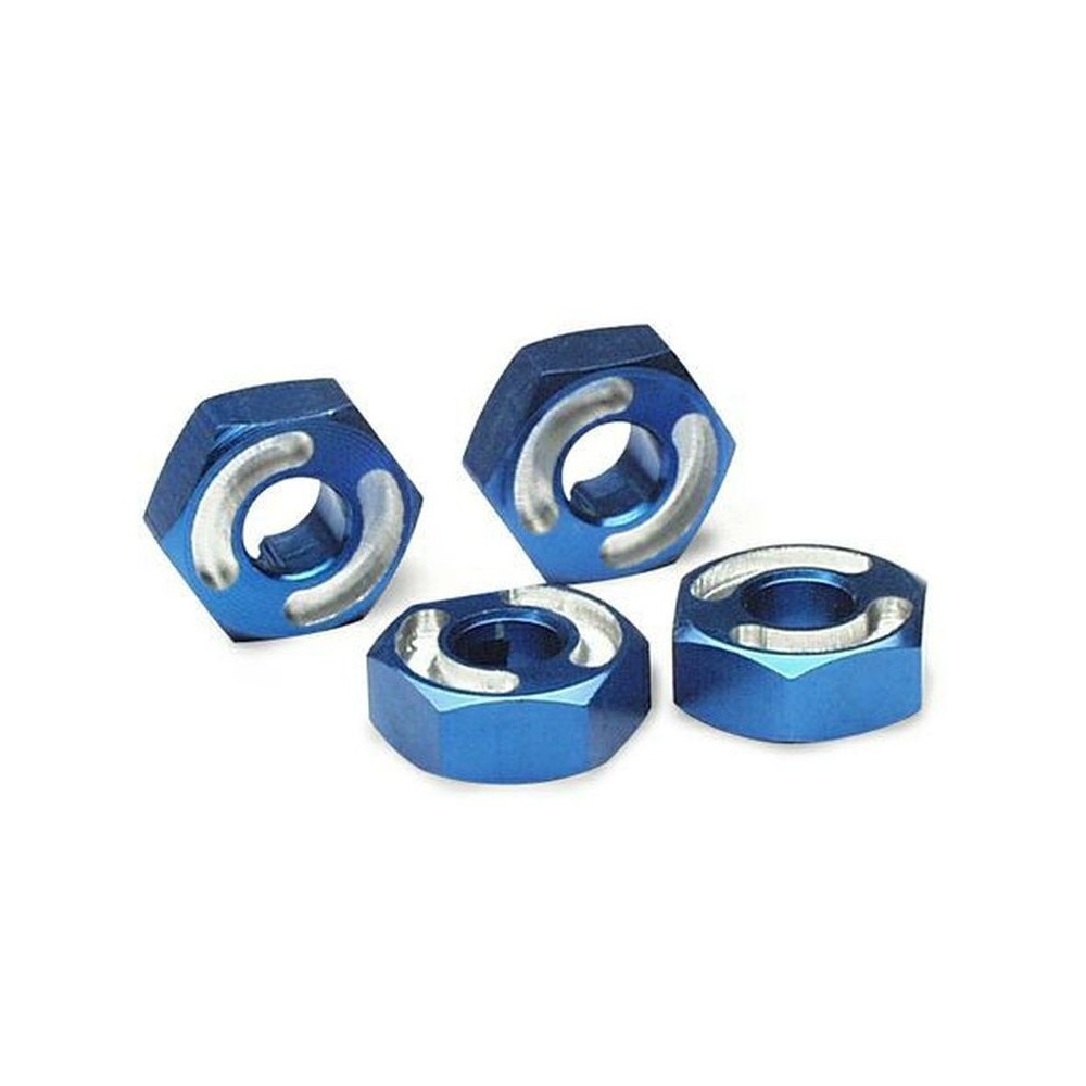 Traxxas Wheel hubs hex 6061-t6 aluminum (blue) (4) axle pins (2.5 ) TRX4954X