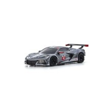 Mini-Z MR04 RWD Corvette C8-R gris metal y blanco Kyosho K.32356GMW